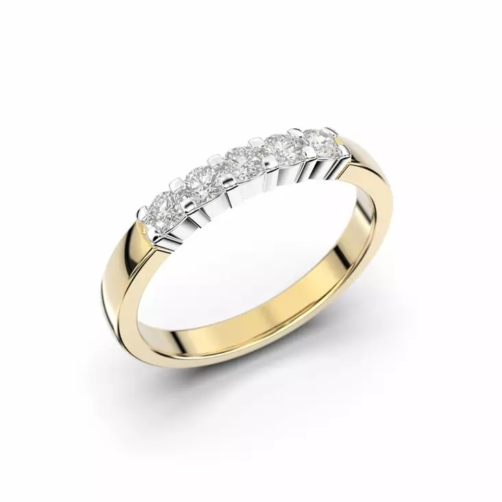 Festive Sophia timanttisormus 0,25 ct keltakulta - Rivitimanttisormukset - 14-351-025-KV-150 - 1