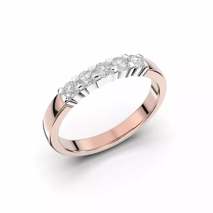 Festive Sophia timanttisormus 0,25 ct punakulta - Rivitimanttisormukset - 14-351-025-PV-150 - 1