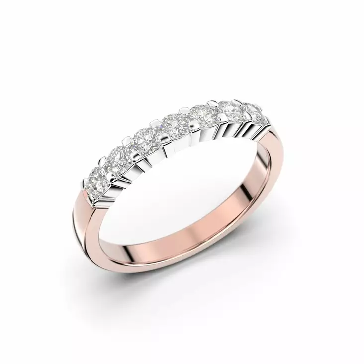 Festive Sophia timanttisormus 0,35 ct punakulta - Rivitimanttisormukset - 14-351-035-PV-150 - 1