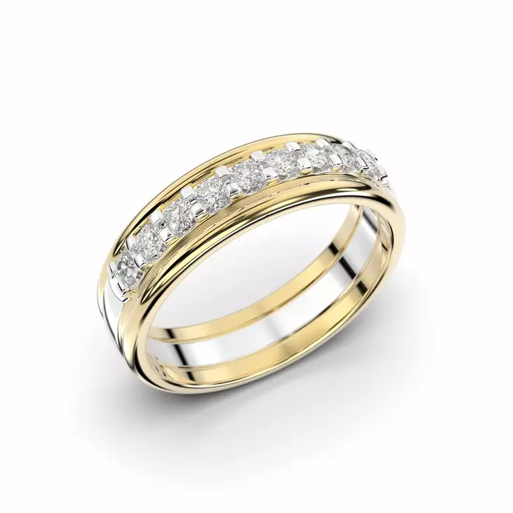 Festive Timanttisormus Sophia 0,27 ct Keltakulta - Rivitimanttisormukset - 14-364-027-KV-150 - 1