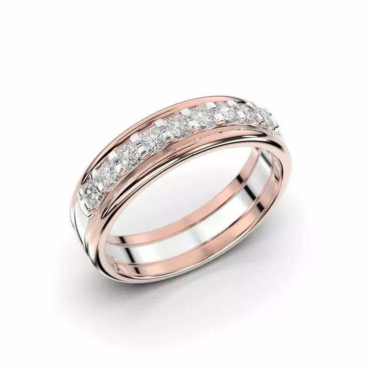Festive Timanttisormus Sophia 0,27 ct Punakulta - Rivitimanttisormukset - 14-364-027-PV-150 - 1