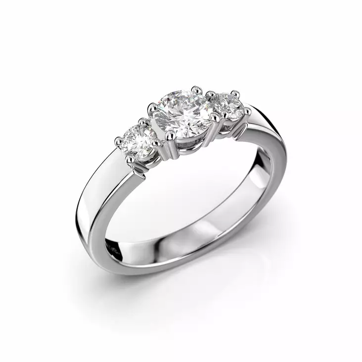 Festive Trilogy Trend timanttisormus 0,60 ct - Sivukivisormukset - 14-446-060F-VK-150 - 1