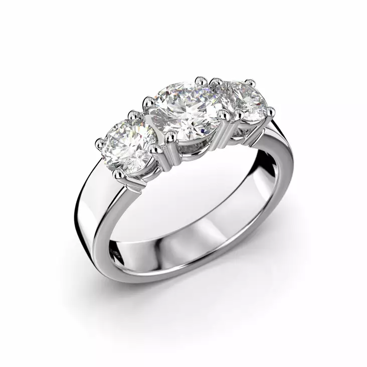 Festive Trilogy Trend timanttisormus 1,50 ct - Sivukivisormukset - 14-445-150F-VK-150 - 1