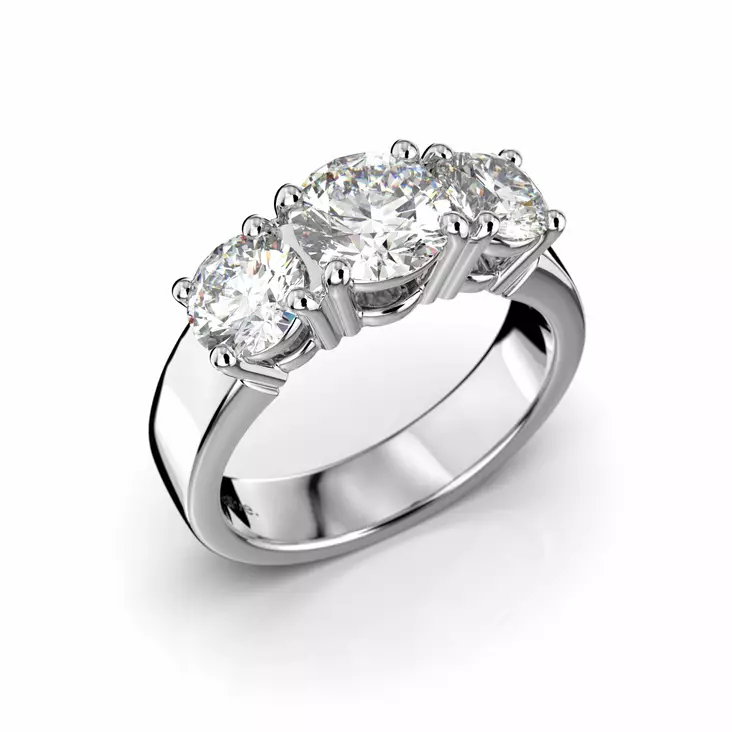 Festive Trilogy Trend timanttisormus 2,00 ct - Sivukivisormukset - 14-445-200F-VK-150 - 1