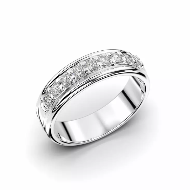Festive timanttisormus Sophia 0,27 ct valkokulta - Rivitimanttisormukset - 14-364-027-VK-150 - 1