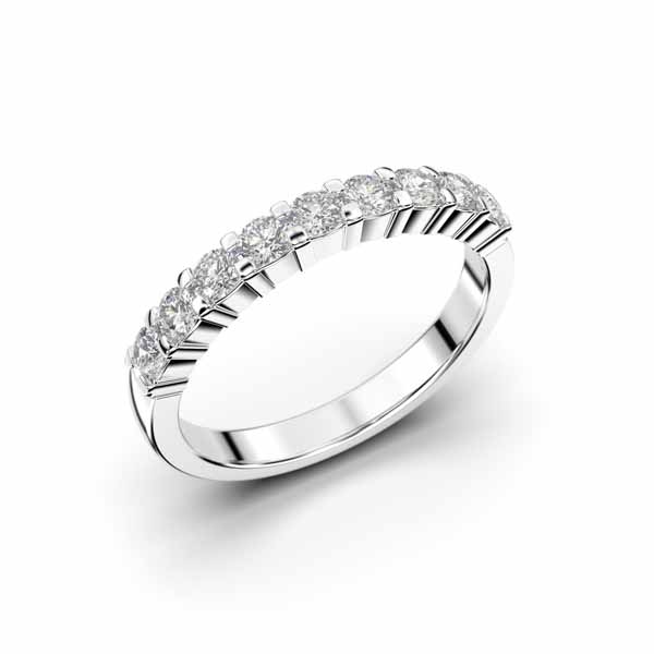 Festive timanttisormus Sophia 0,45 ct valkokulta - Sivukivisormukset - 14-351-045-VK-150 - 1
