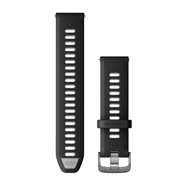 Garmin Quick Release 22mm silikoniranneke musta/vaaleanharmaa 010-11251-A0 - Garmin rannekkeet - 010-11251-A0 - 1
