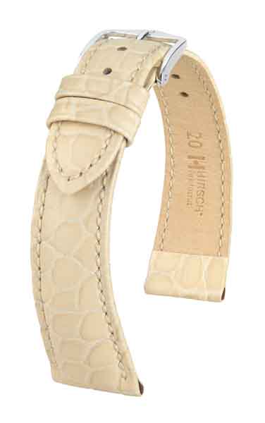 Hirsch Aristocrat nahkaranneke beige L - Kellon rannekkeet - 03828090-2-20 - 1