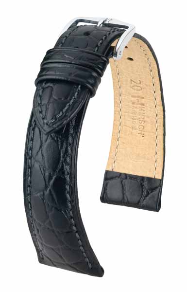 Hirsch Aristocrat nahkaranneke musta L - Kellon rannekkeet - 03828050-2-20 - 1