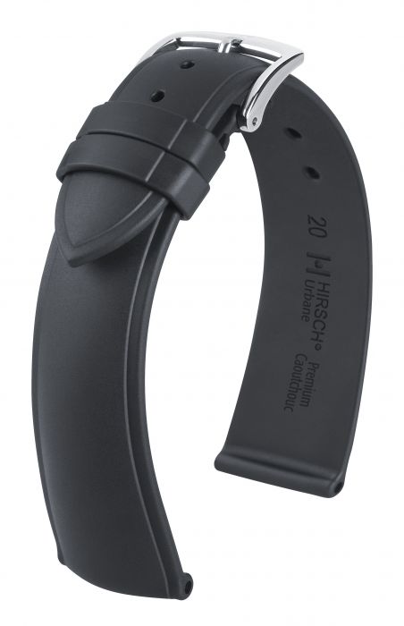 Hirsch Caoutchouc Urbane musta L - Kellon rannekkeet - 40448850-2-20 - 1