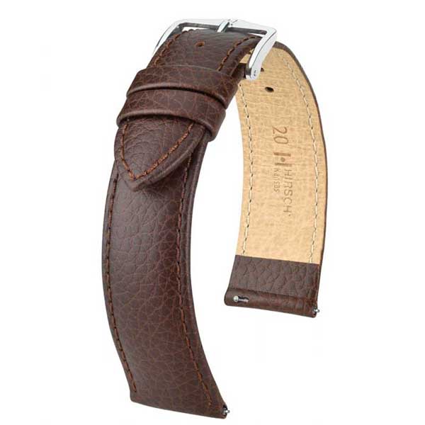 Hirsch Kansas nahkaranneke ruskea XL - Kellon rannekkeet - 01502210-2-20 - 1