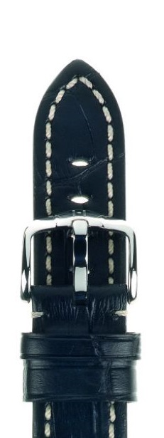 Hirsch Knight nahkaranneke musta L 20 mm - Kellon rannekkeet - 10902850-2-20 - 1