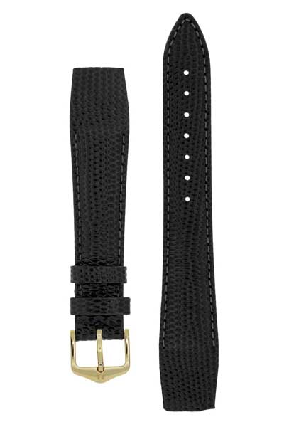 Hirsch Rainbow nahkaranneke musta M Open end - Kellon rannekkeet - 12302650OE-1-10 - 1