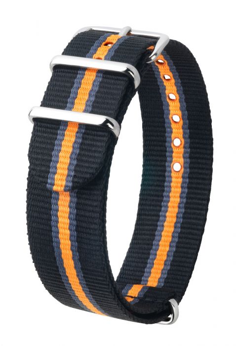 Hirsch Rush musta natoranneke L 20 mm - Kellon rannekkeet - 40406052-2-20 - 1