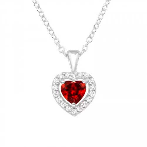 Hopeariipus sydän zirkoneilla - Hopeakorut - HMN150 - 1