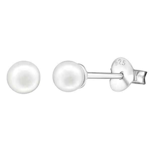 Hopeiset helmikorvakorut 4 mm - Hopeakorut - HME290 - 1