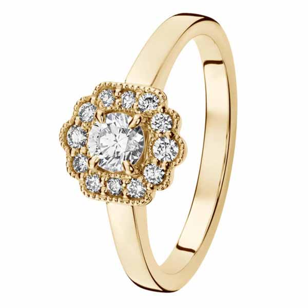 Kohinoor Aino timanttisormus valkotopaasi 033-508-18 - Halosormukset - 033-508-18-150 - 1