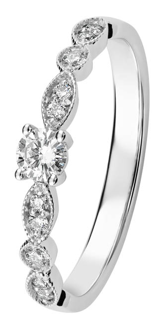 Kohinoor Clara timanttisormus 033-269V-25 - Sivukivisormukset - 033-269V-25-150 - 1