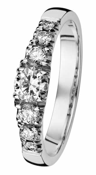 Kohinoor Cristal timanttisormus 033-244V-60 - Sivukivisormukset - 033-244V-60-150 - 1