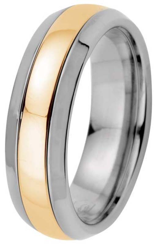 Kohinoor Duetto titaani kihlasormus 6 mm 006-067 - Titaanisormukset - 006-067-155 - 1