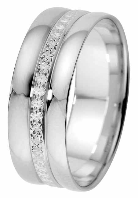 Kohinoor Eeva kihlasormus valkokulta 7 mm 013-933V - Valkokultasormukset - 013-933V-150 - 1