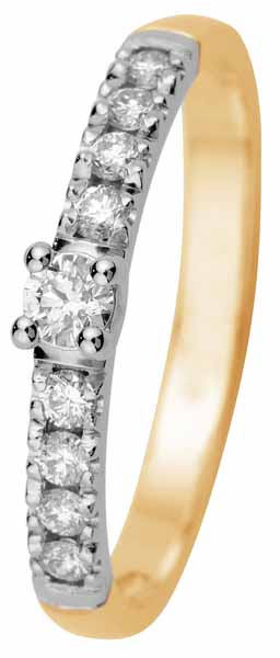 Kohinoor Estelle timanttisormus 033-216-24 - Rivitimanttisormukset - 033-216-24-150 - 1