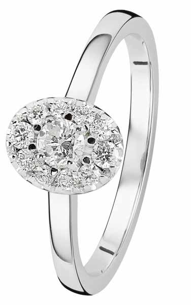 Kohinoor Olivia timanttisormus 033-410V-22 - Halosormukset - 033-410V-22-150 - 1