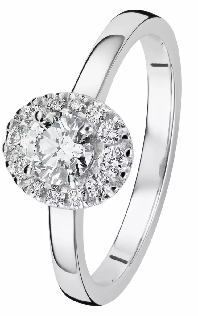 Kohinoor Olivia timanttisormus 033-410V-54 - Halosormukset - 033-410V-54-150 - 1