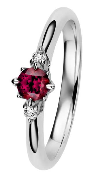 Kohinoor Rosa timanttisormus 033-260V-04 - Sivukivisormukset - 033-260V-04-150 - 1