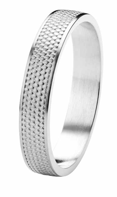 Kohinoor Rytmi Pilkku kihlasormus valkokulta 4 mm 003-631V - Valkokultasormukset - 003-631V-170 - 1