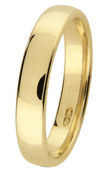 Kohinoor kihlasormus keltakulta 4 mm 003-304 - Keltakultasormukset - 003-304-150 - 1
