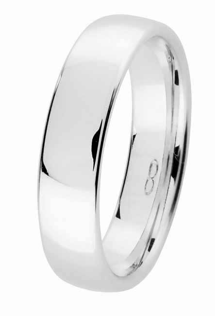 Kohinoor kihlasormus valkokulta 5 mm 003-305V - Valkokultasormukset - 003-305V-150 - 1