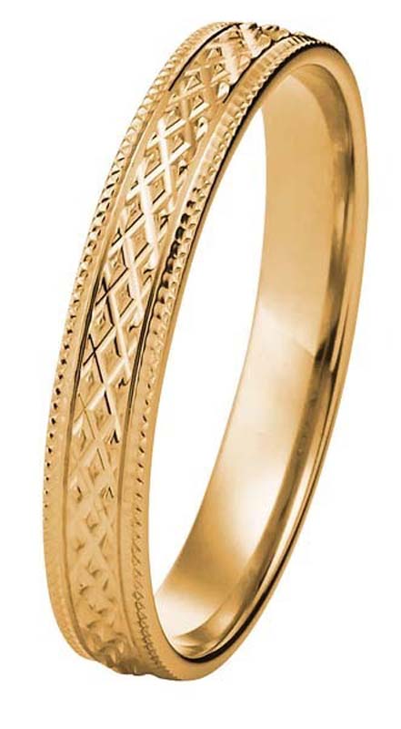 Kohinoor timanttileikattu kihlasormus keltakulta 3 mm 003-621 - Keltakultasormukset - 003-621-150 - 1