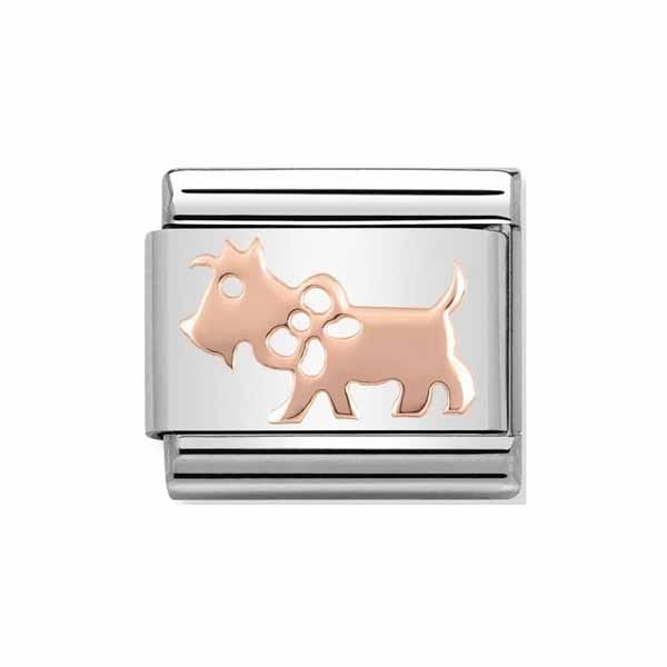 Nomination Classic ruuskulta Koira ja rusetti - Muotikorut - 43010410 - 1