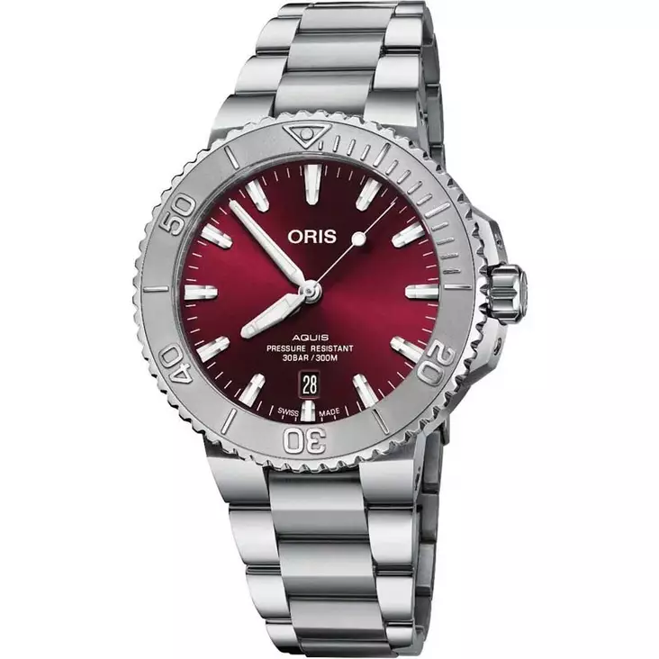 Oris Aquis Date Cherry Edition 01 733 7766 4158-07 8 22 05PEB - Oris miesten rannekellot - 7612611033990 - 1