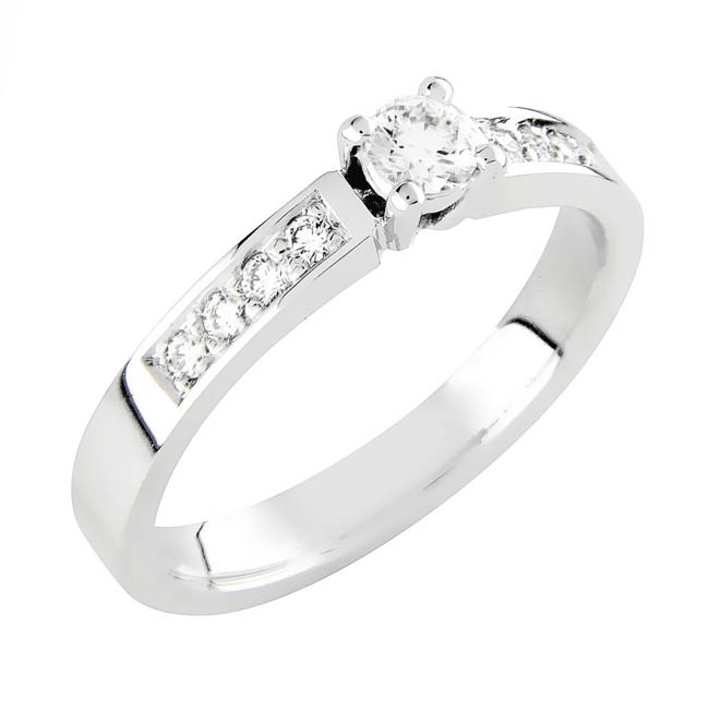 Sandberg Aamukaste timanttisormus 0,30 ct V-235-8w - Sivukivisormukset - V-235-8w-150 - 1