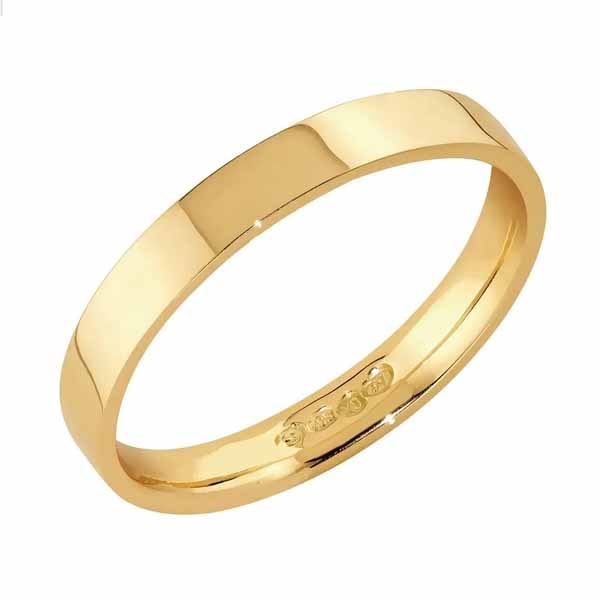 Sandberg Aamurusko kihlasormus 3 mm E-235 - Keltakultasormukset - E-235-150 - 2