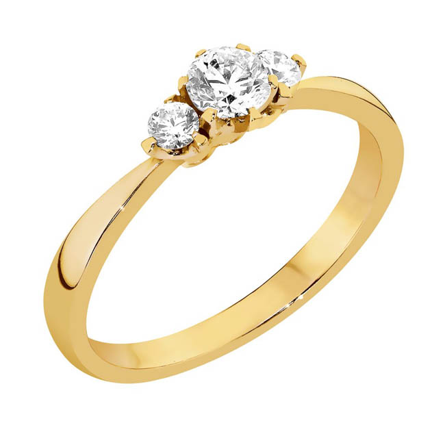 Sandberg Aurinkotuuli Timanttisormus V-411k 0,37 ct - Sivukivisormukset - V-411-150 - 1