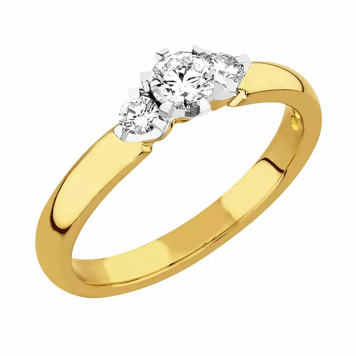 Sandberg Aurinkotuuli V-410 0,34ct 18K - Sivukivisormukset - V-410-150 - 1