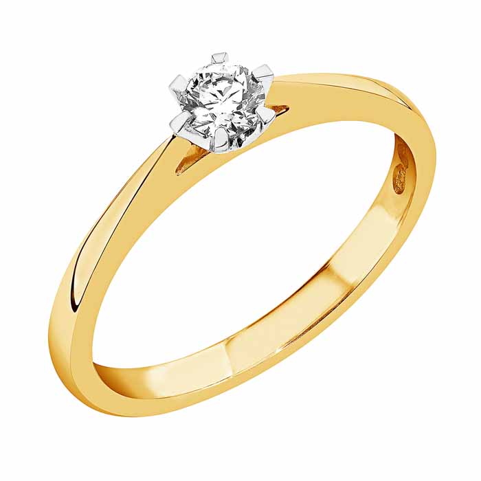 Sandberg Kastepisara 0,18ct V-355 - Solitaire sormukset - V-355-150 - 1