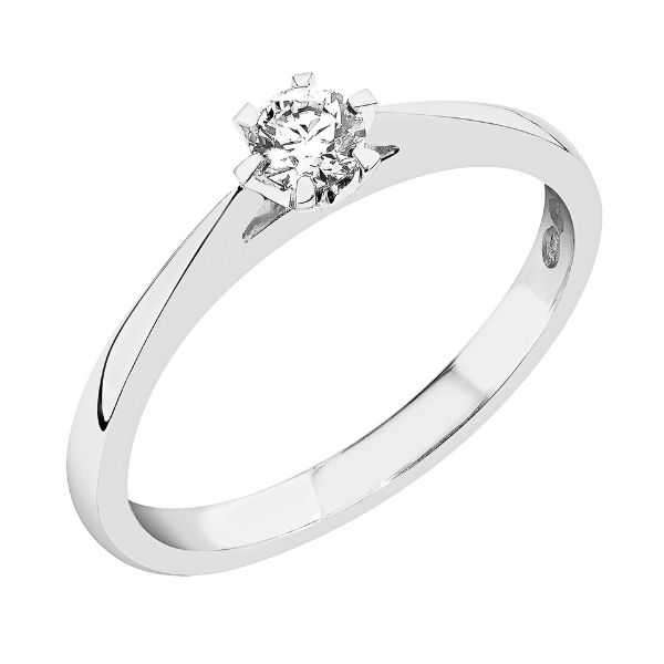 Sandberg Kastepisara 0,18ct V-355w - Solitaire sormukset - V-355w-150 - 2