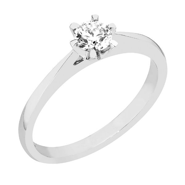 Sandberg Kastepisara V-360w - Solitaire sormukset - V-360w-150 - 2