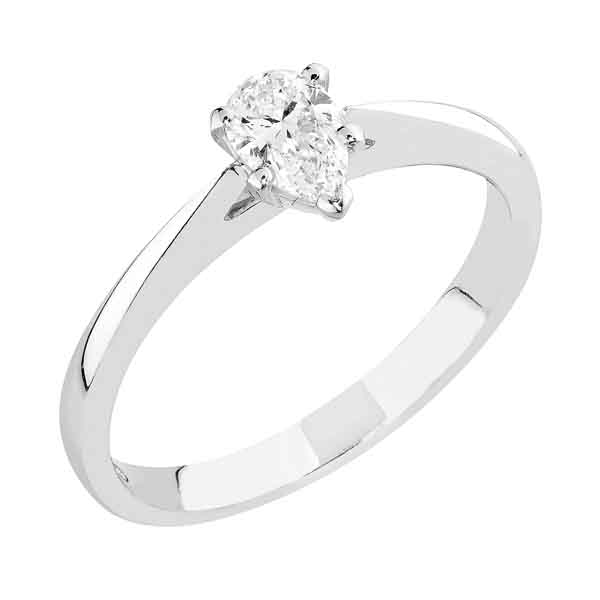 Sandberg Kastepisara V-370w 0,30 ct - Solitaire sormukset - V-370w-030-170 - 1