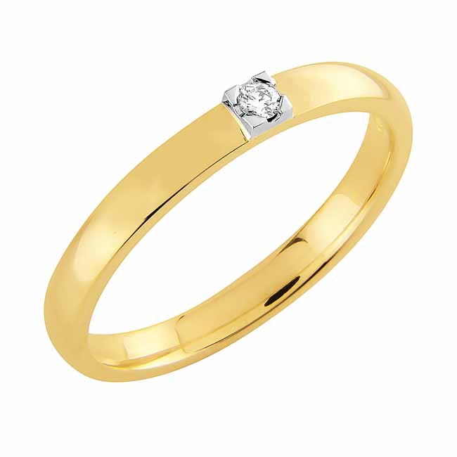 Sandberg Keulapurje timanttisormus 0,02 ct K-46 - Solitaire sormukset - K-46-14K-150 - 1