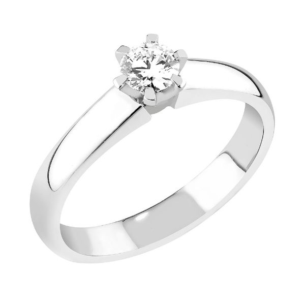 Sandberg Kuunsäde timanttisormus 0,23ct V-24w - Solitaire sormukset - V-24w-150 - 2