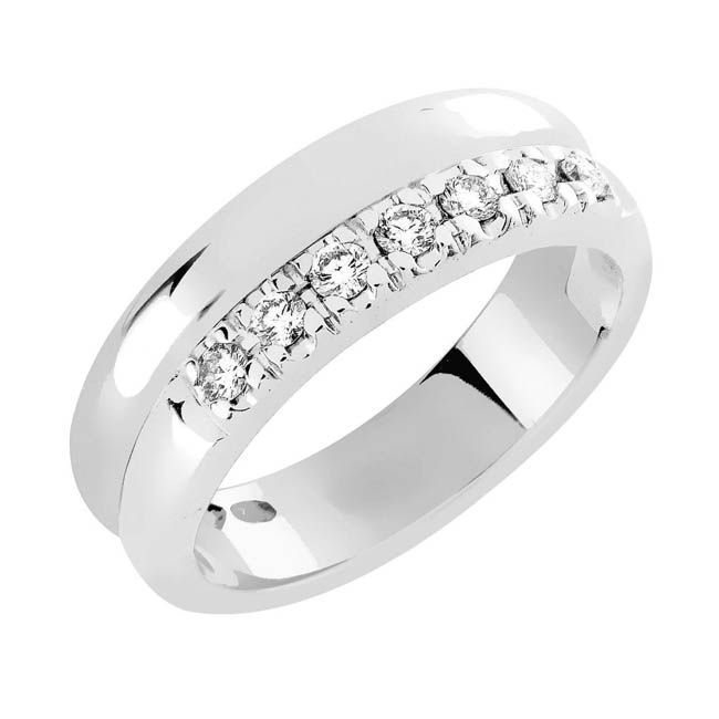 Sandberg Merivirta Timanttisormus T-64w 0,17 ct - Rivitimanttisormukset - T-64w-180 - 1