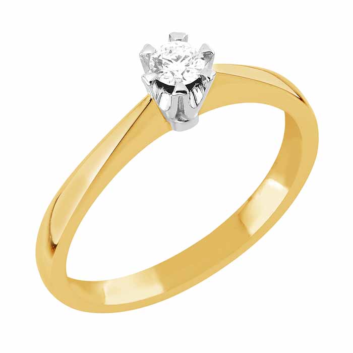 Sandberg Onnenlähde Timanttisormus K-1 0,18 ct - Solitaire sormukset - K-1-018-14-150 - 3