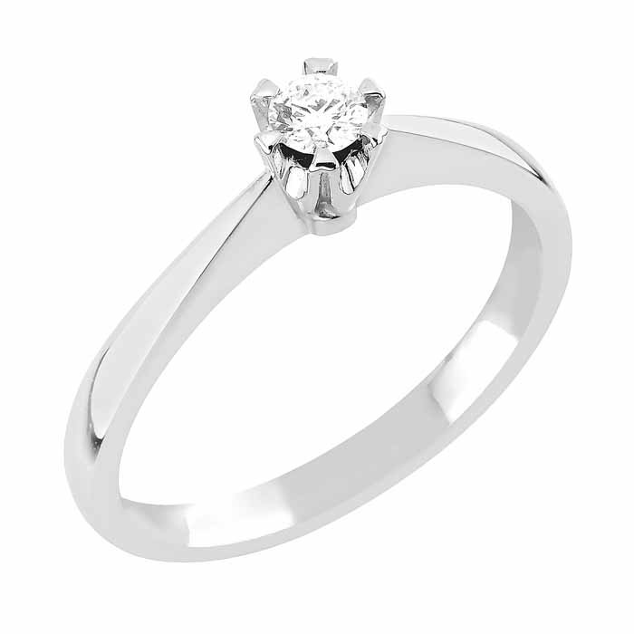 Sandberg Onnenlähde timanttisormus K-1w 0,10 ct - Solitaire sormukset - K-1w-010-150 - 2