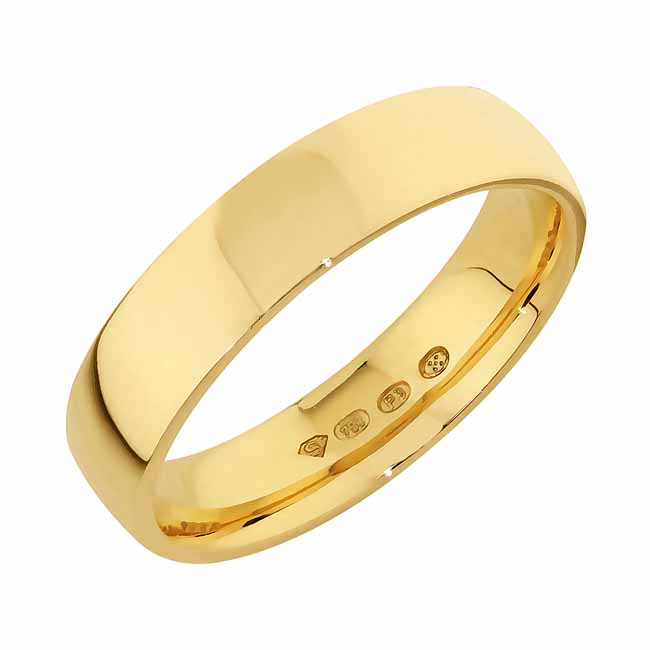 Sandberg Poutapilvi kihlasormus 5 mm A-2 - Keltakultasormukset - A-2-150 - 1