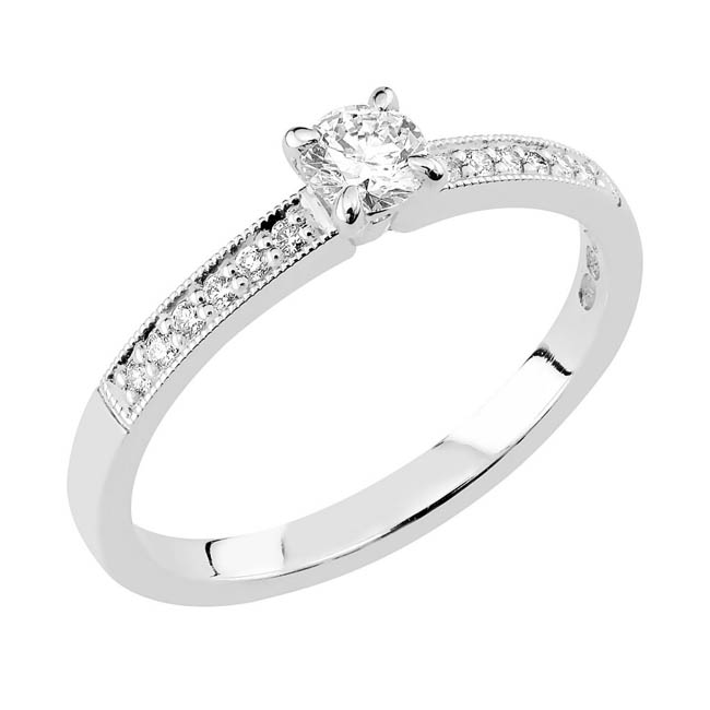 Sandberg Suvituuli timanttisormus 0,26 ct M-140w - Sivukivisormukset - M-140w-150 - 1